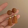 Alloy Resin Dangle Stud Earrings FS-WGC2837-01-3