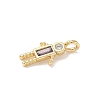 Brass Micro Pave Cubic Zirconia Pendants ZIRC-I356-17G-A02-2