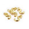 Golden Plated Alloy Letter Pendants PALLOY-J718-01G-S-2