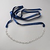 Metal Full Crystal Rhinestone Horse Eye Bridal Waist Belts for Wedding Dress AJEW-WH20080-65E-S-1
