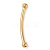 304 Stainless Steel Curved Tube Beads LS-STAS-M061-04G-1