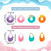 16Pcs 8 Style Spray Painted Iron Big Pendants IFIN-PH0001-91-2
