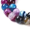 Natural Striped Agate/Banded Agate Beads Strands G-G582-10mm-46-3