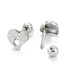 Tarnish Resistant 201 Stainless Steel Barbell Cartilage Earrings EJEW-R147-36-3