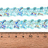 Baking Paint Electroplate Transparent Glass Beads Strands EGLA-Q136-03A-06-4