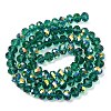 Electroplate Transparent Glass Beads Strands EGLA-A046-01C-23-3