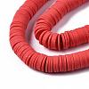 Flat Round Handmade Polymer Clay Beads CLAY-R067-12mm-30-4