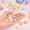 16Pcs 8 Styles Opaque Resin Pendants CRES-TA0001-40-5