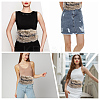Faux Fur PU Leather Chain Belts AJEW-WH20072-55B-02-5