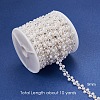 Flower ABS Plastic Imitation Pearl Beaded Trim Garland Strands CHAC-R001-01-2