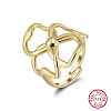 925 Sterling Silver Adjustable Finger Rings for Women RJEW-H257-03G-2