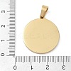 Ion Plating(IP) 304 Stainless Steel Enamel Rhinestone Pendants STAS-Q325-03B-G-3