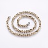201 Stainless Steel Byzantine Chain Necklaces NJEW-O102-17GP-1