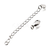 Brass Micro Pave Cubic Zirconia End With Chain KK-V011-27P-2