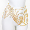 Multilayer Alloy Full Crystal Rhinestone Waist Chains with Teardrop Charms WG56E2D-01-1