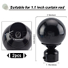 2Pcs Iron Round Curtain Rod Finials FIND-GF0002-96A-2