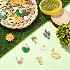 40Pcs 8 Styles Alloy Enamel Pendants ENAM-CJ0006-10-5
