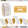 Gold Stamping Single Face Velvet Ribbon OCOR-WH0082-360B-2
