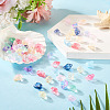 66Pcs 11 Colors Transparent Spray Paint Glass Beads GLAA-TA0003-18-5