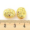 Brass Micro Pave Cubic Zirconia Beads KK-H452-25G-3