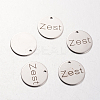 Non-Tarnish Spray Painted 201 Stainless Steel Pendants LS-STAS-I048-C06-1