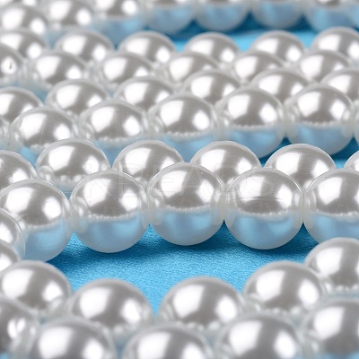 ABS Plastic Imitation Pearl Round Beads MACR-S789-8mm-01-1