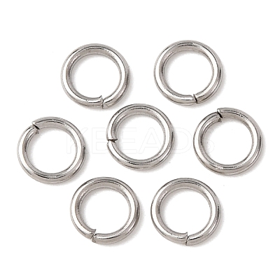 Tarnish Resistant 304 Stainless Steel Open Jump Rings X-STAS-Q186-02-5x0.8mm-1