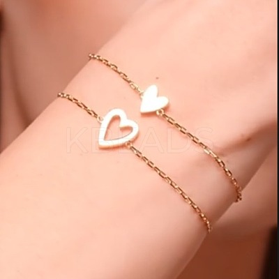 2Pcs Adjustable 201 Stainless Steel Link Bracelets FS-WGD474B-02-1