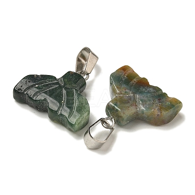 Natural Indian Agate Pendants G-Z067-01P-08-1