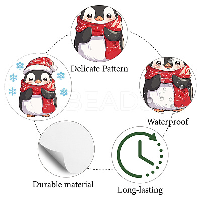 8Pcs Plastic Waterproof Self-Adhesive Picture Stickers DIY-WH0428-169-1