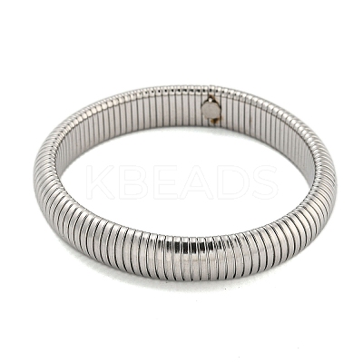 Non-Tarnish 304 Stainless Steel Spring Bangles for Women Men BJEW-U003-02D-P-1