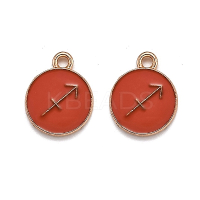 Alloy Enamel Pendants ENAM-S124-01B-12F-1