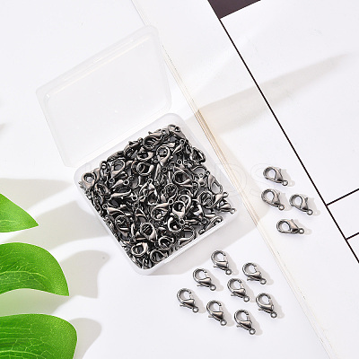 Zinc Alloy Lobster Claw Clasps PALLOY-YW0001-12B-1