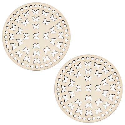 Wooden Basket Bottoms AJEW-WH0126-07B-1
