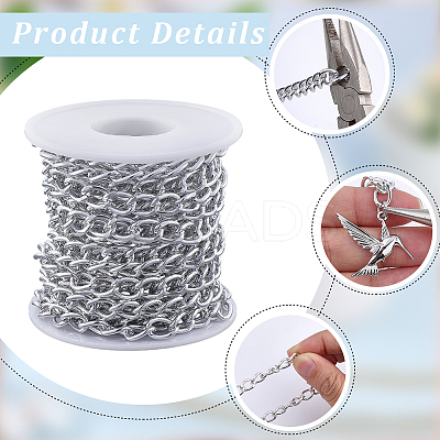 5M Aluminium Twisted Curb Chains CHA-BM0001-01S-1
