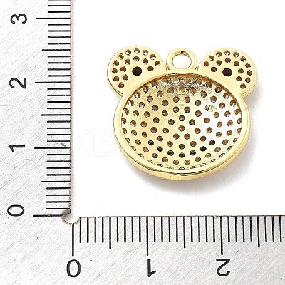 Brass Micro Pave Cubic Zirconia Pendants KK-L228-15G-1
