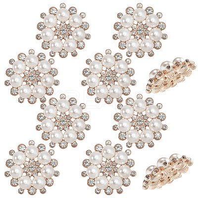 10Pcs Flower Sew on Rhinestone FIND-GF0004-93KCG-1
