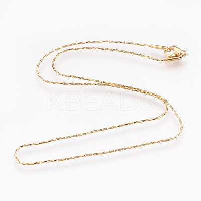 304 Stainless Steel Boston Link Chain Necklaces NJEW-G313-22G-1