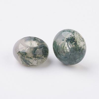 Natural Indian Agate European Beads LS-X-G-G740-14x8mm-11-1