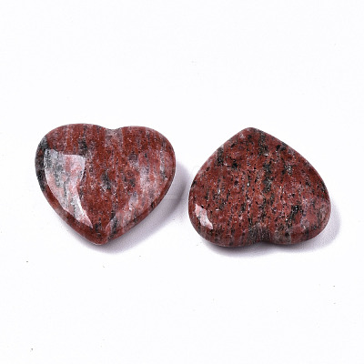 Natural Red Sesame Jasper Heart Love Stone G-S364-066-1