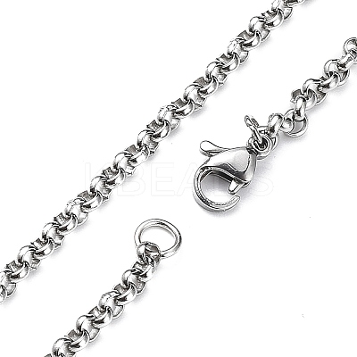 Skull Rhinestone Pendant Necklaces with Rolo Chains NJEW-F309-05-1