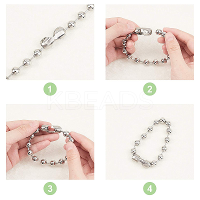 304 Stainless Steel Ball Chain Connectors STAS-UN0013-69G-1