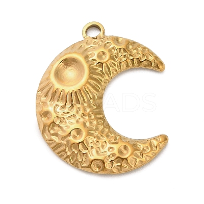 304 Stainless Steel Pendant Rhinestone Settings STAS-P417-03G-1