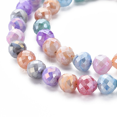 Opaque Baking Paint Crackle Glass Beads Strands X-EGLA-S174-19I-1