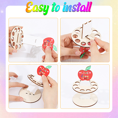 Unfinished Wood Pendant Decorations AJEW-WH0472-29A-1