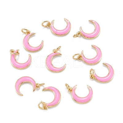 Real 18K Gold Plated Brass Enamel Pendants KK-A155-14G-1