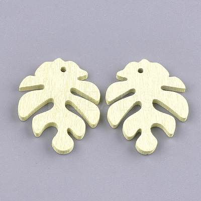 Painted Poplar Wood Pendants WOOD-S045-067A-1
