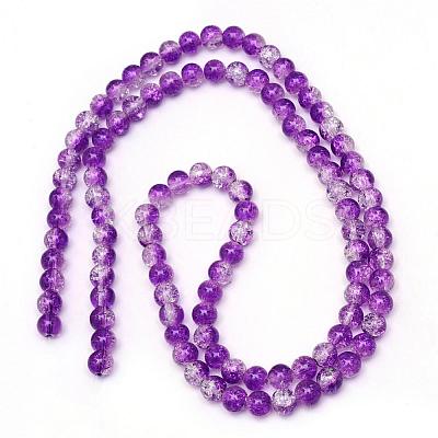 Baking Paint Crackle Glass Bead Strands CCG-S001-4mm-14-1