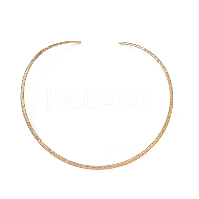 304 Stainless Steel Textured Wire Necklace Making STAS-B036-02G-1