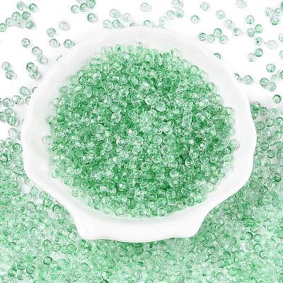 Baking Paint Electroplate Transparent Glass Seed Beads SEED-N006-07D-1